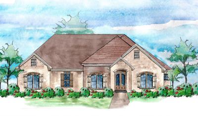Elevation A. Hampton New Home in Cantonment, FL