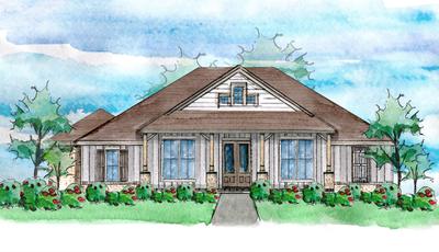 Elevation B. Mesquite New Home in Cantonment, FL