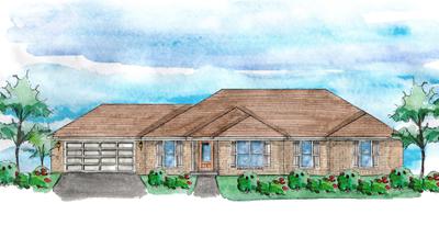 Elevation A Brick. 4br New Home in Cantonment, FL