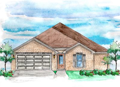 Elevation B Brick. 1,573sf New Home in Cantonment, FL