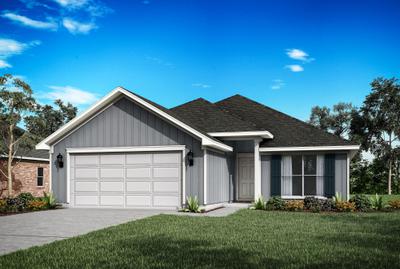 Elevation B. 1,921sf New Home in Panama City, FL