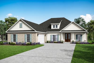 Elevation A. 2,749sf New Home in Fairhope, AL