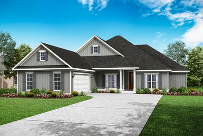 Elevation C. 2,524sf New Home in Foley, AL