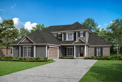 Elevation B. 2,705sf New Home in Pace, FL