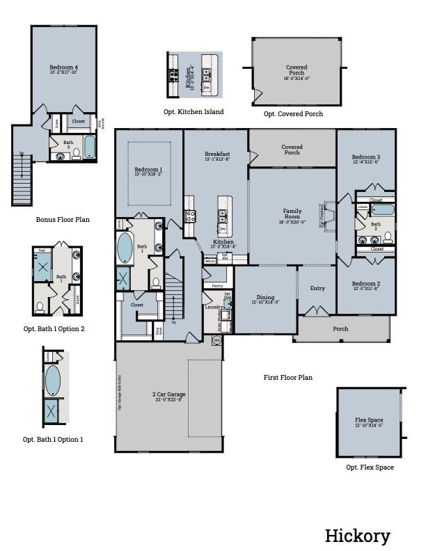 Hickory Floor Plans