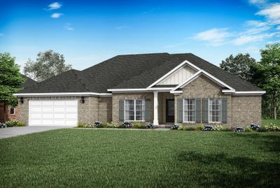 Elevation A. 2,279sf New Home in Pace, FL