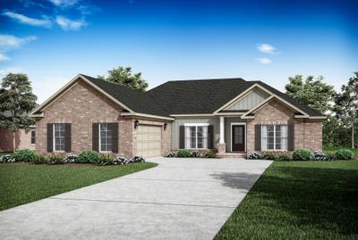 Elevation A. 2,261sf New Home in Milton, FL