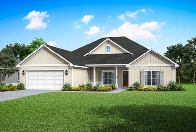 Elevation C. 2,654sf New Home in Milton, FL