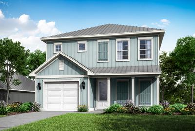 Elevation A (Metal Roof). 4br New Home in Panama City Beach, FL