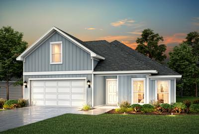 Dusk Elevation A. 1,904sf New Home in Panama City, FL