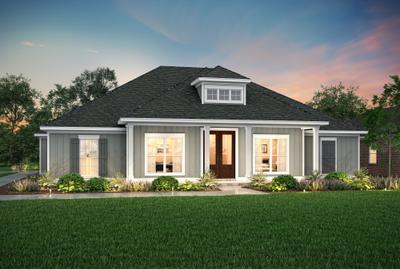 Dusk Elevation C. 2,532sf New Home in Spanish Fort, AL