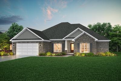 Dusk Elevation A. 4br New Home in Milton, FL
